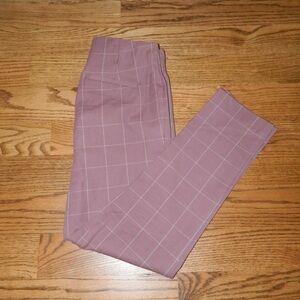 A New Day Mauve Plaid Trousers